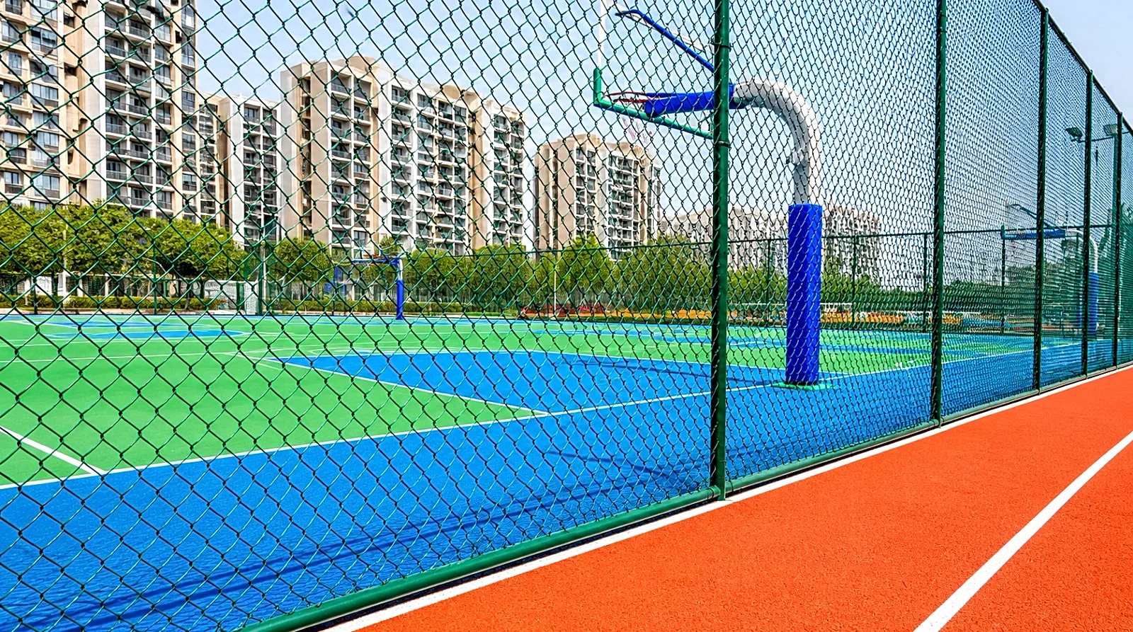 Play area in a residential sports ground
